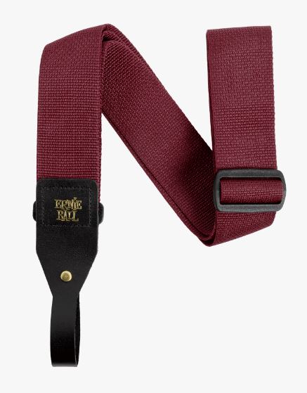 Ernie Ball Polypro Burgundy Acoustic Guitar Strap