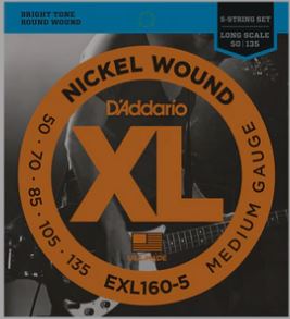 Daddario EXL1605 5 String Bass Set 50/70/85/105/135