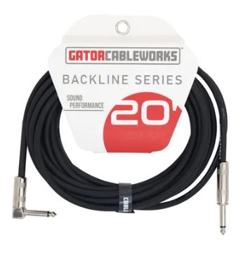 Gator Backline Instrument Cable 20ft RA