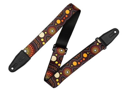 Levys Guitar Strap Down Under Sunset