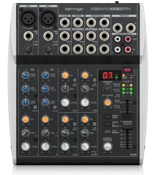 Behringer Mixer 10CH USB with FX