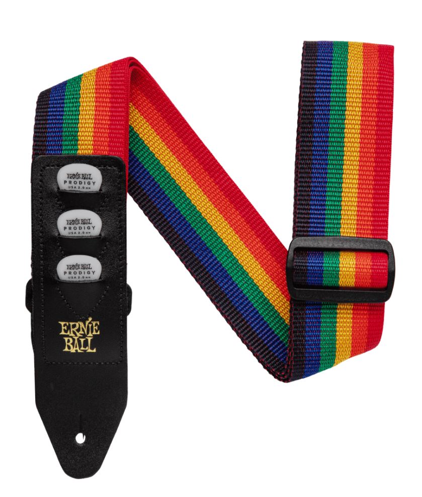 Ernieball Pick-Holder Strap - Rainbow